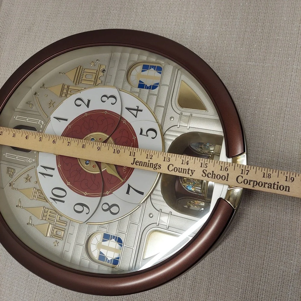 Seiko Melodies in Motion Wall Clock QXM565BRH Swarovski Crystals 24 Melodies
